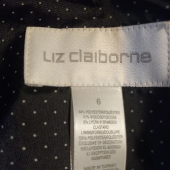 Liz Claiborne Women Grey & Black Houndstooth 2 Button Blazer Sz 6 Career Jacket - Picture 5 of 8